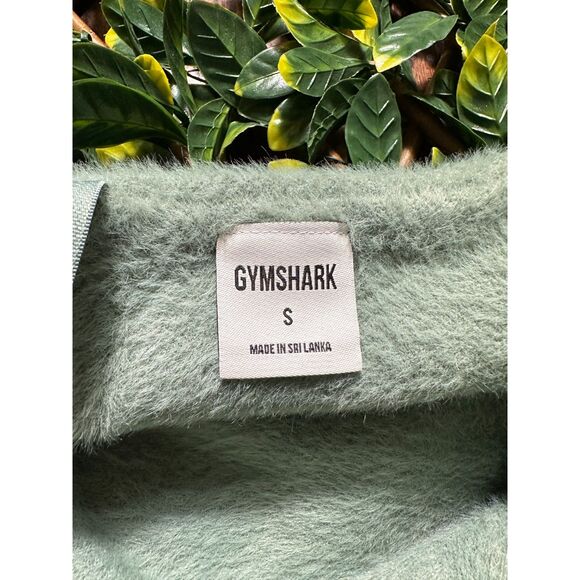 Gymshark Fuzzy Green Crop Top Size Small - Picture 4 of 6